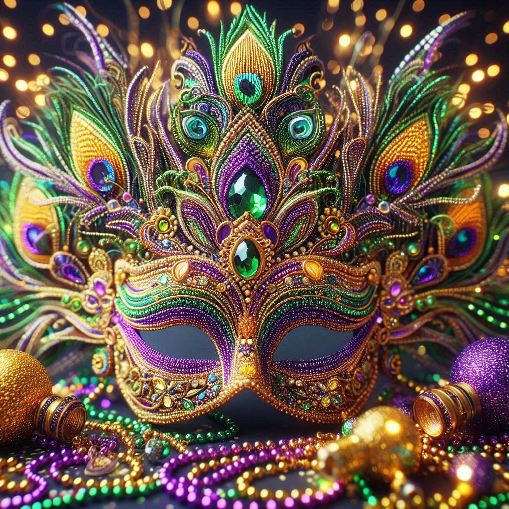 Beaded Mask for Mardi Gras