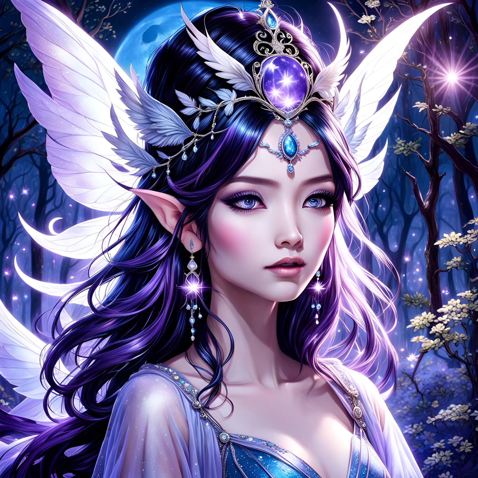 Asian Moon Fairy Goddess - Lumia Ping - AI Generated Artwork ...