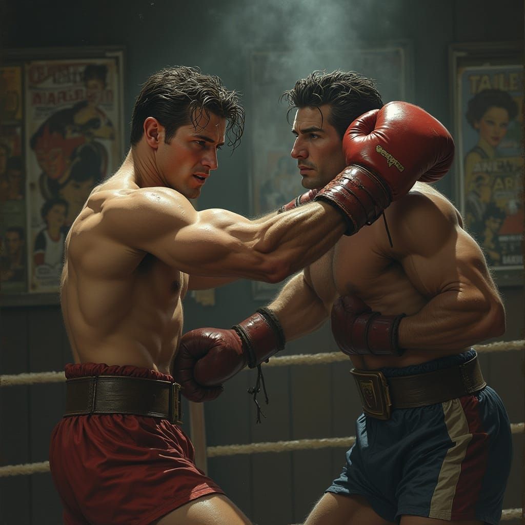 Steve Rogers in Gritty 1940s Boxing Match