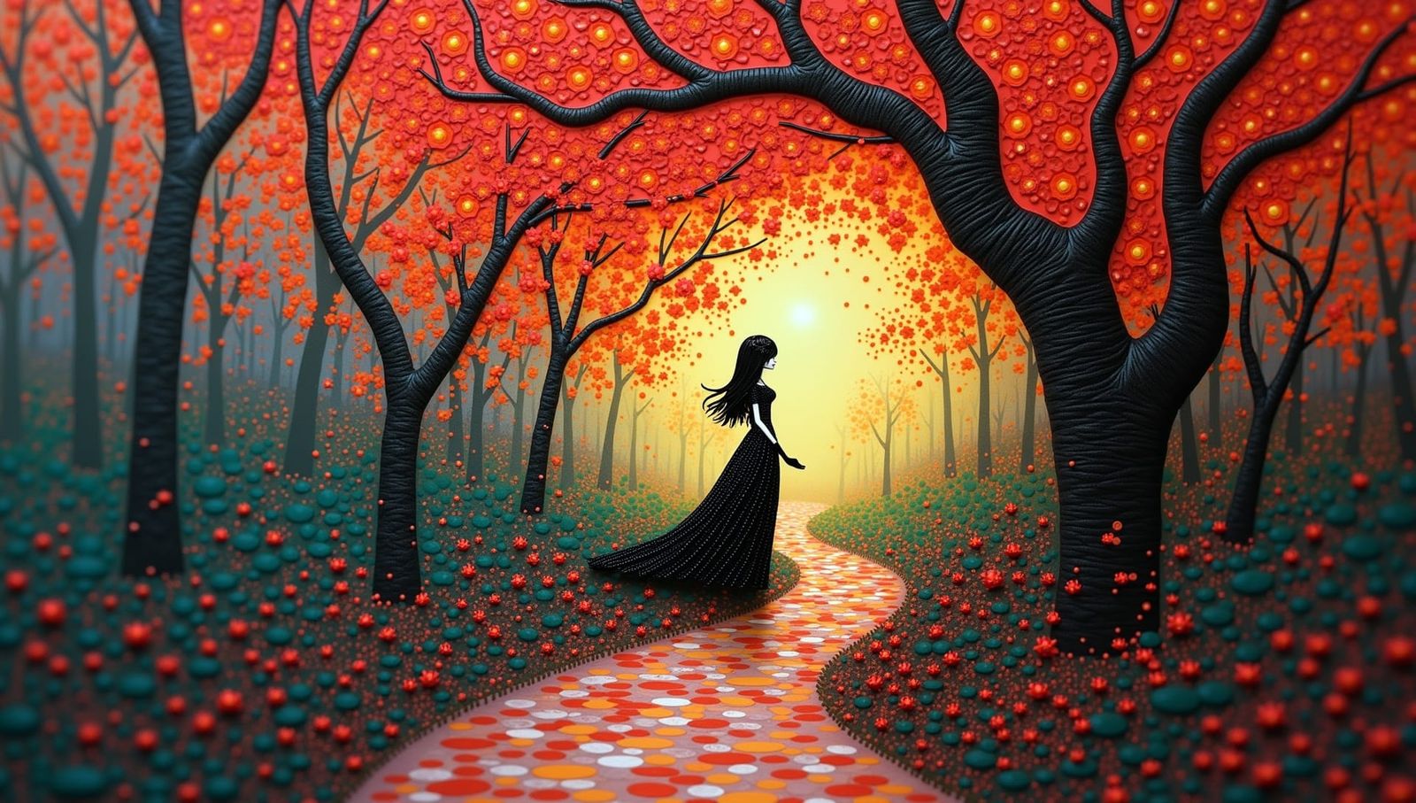 Path in the Glass Filament Forest