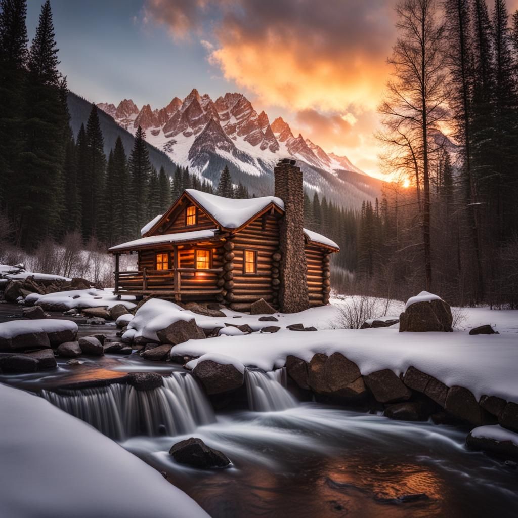 Cabin in the mountains  by @Keith JJ