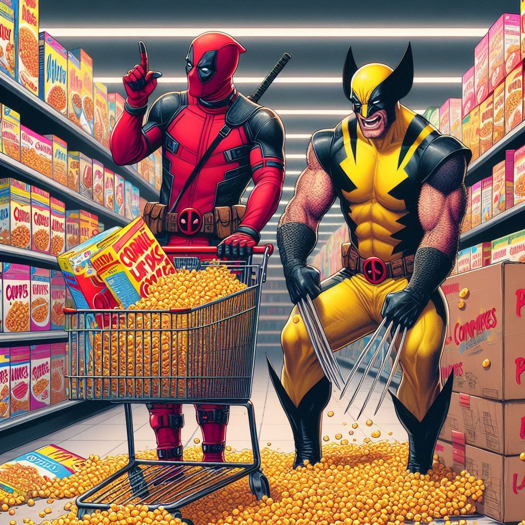 Crazy behavior by Deadpool and Wolverine (version 3)