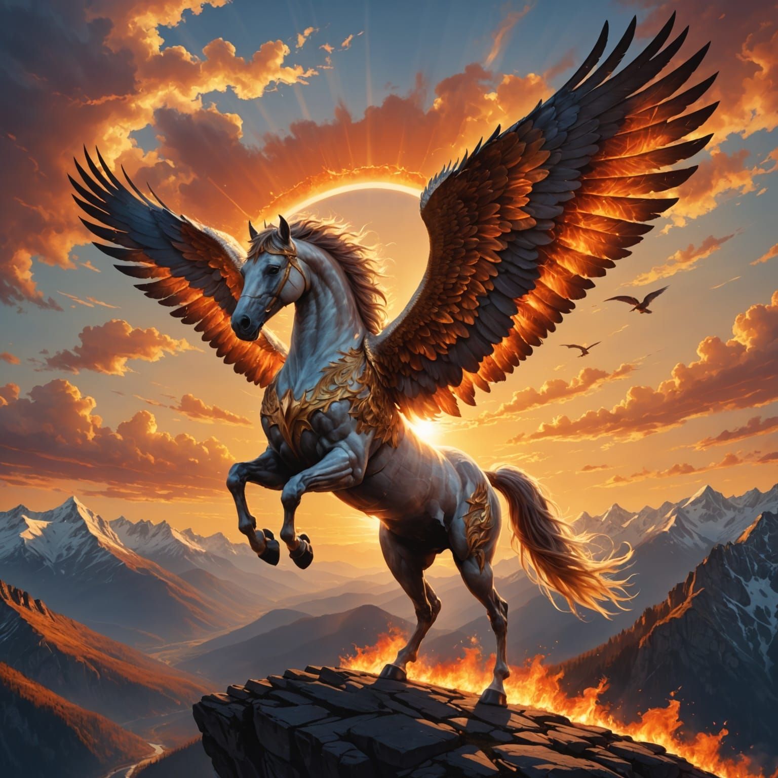 Pegasus, mount of Hephaestus  by @Michael D Nadeau