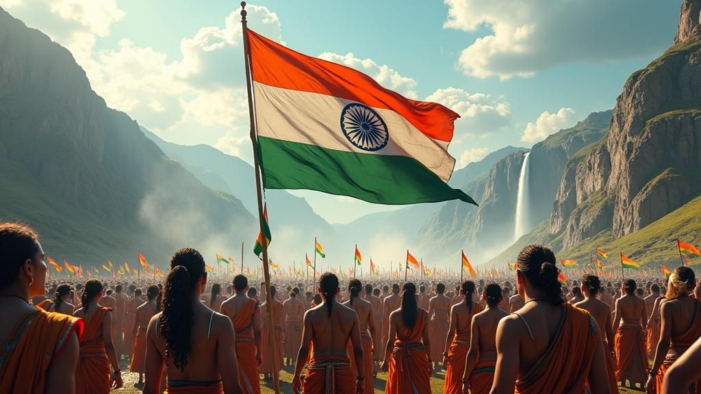 I need a landscape image for the first page of the presentation. The design should feature...