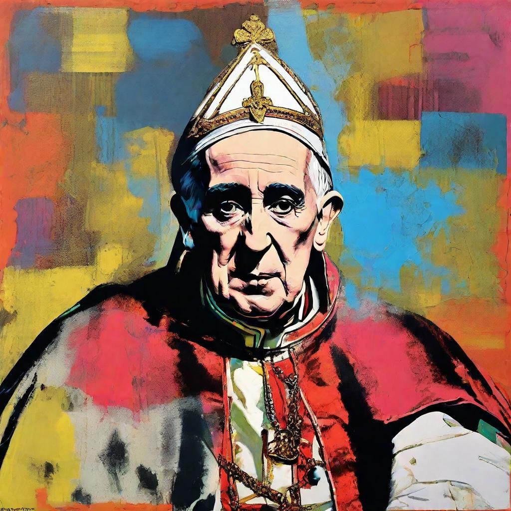 Popping Pop-rock Pope Pop art by Andy Warhol and El Greco - AI ...