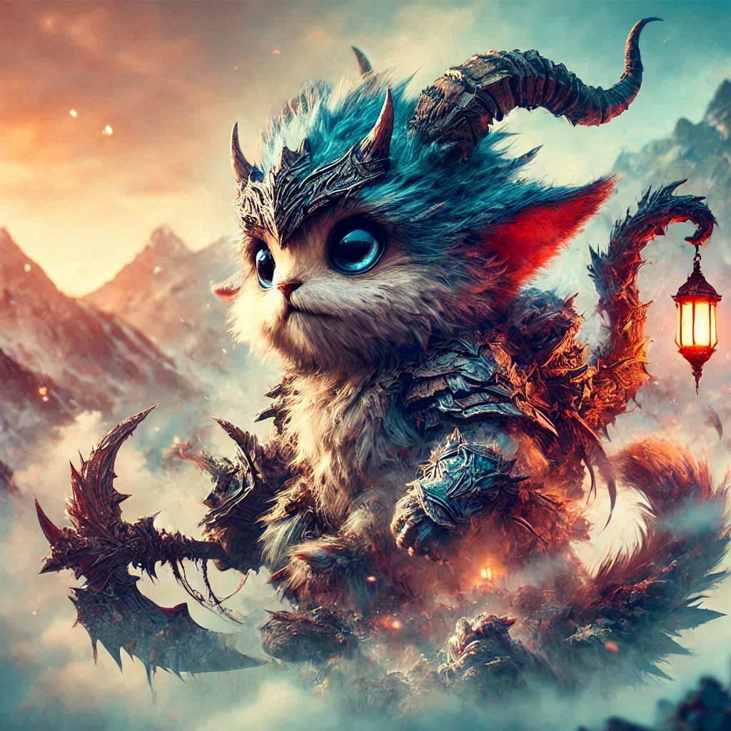 adorable fairy-tale fantasy creature portrait..