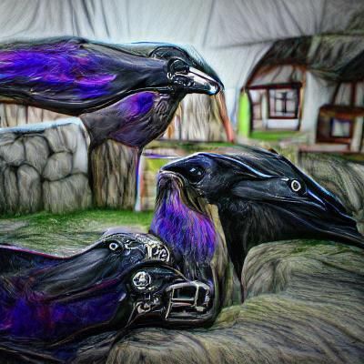 Ravens talking with Odin