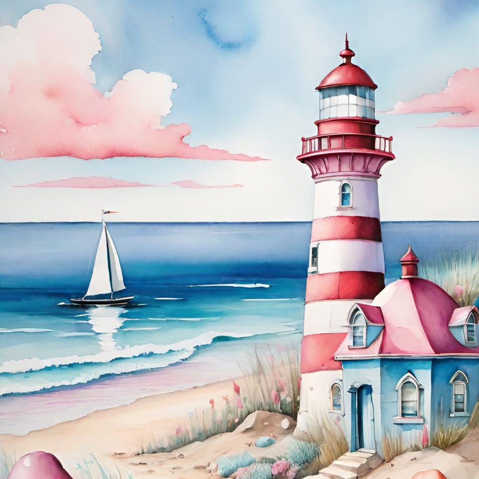 Watercolour Lighthouse