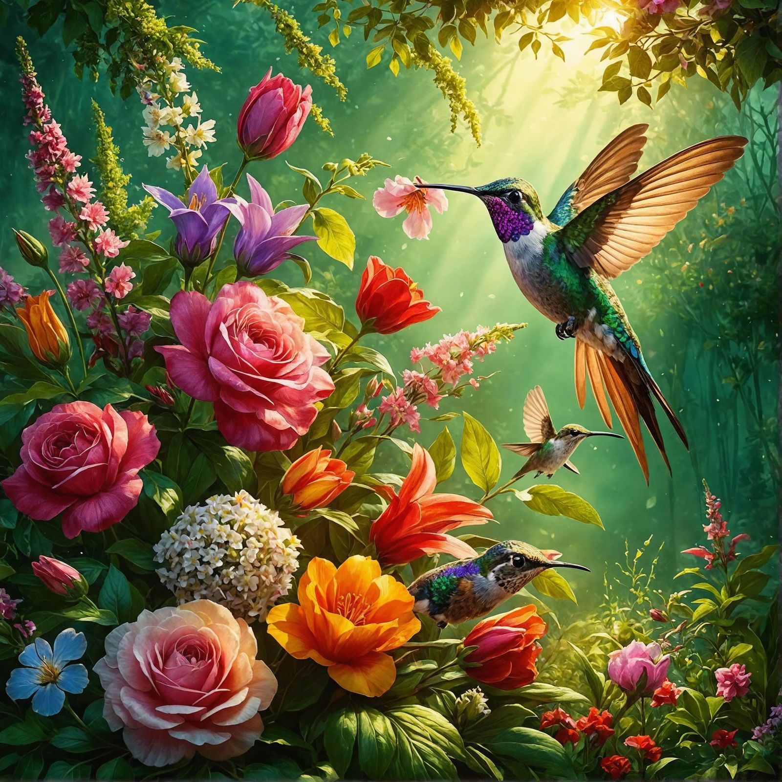 Hummingbirds  by @Mormookiee