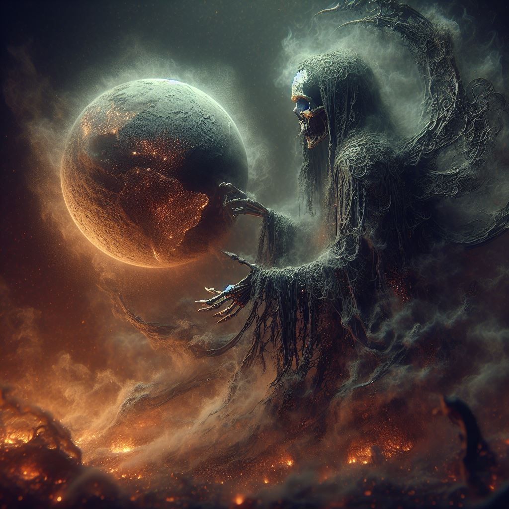 Evil conjuring Earth