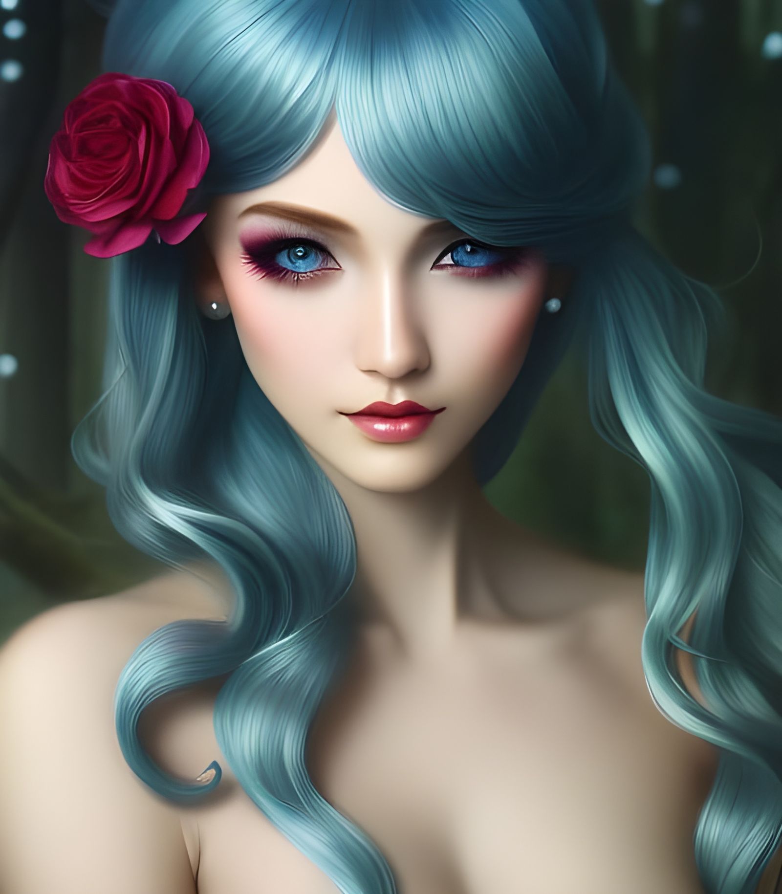 Blue AI Generated Artwork NightCafe Creator