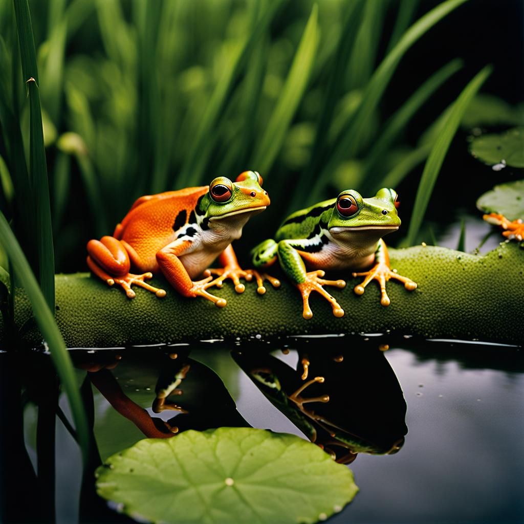 Frogs - AI Generated Artwork - NightCafe Creator