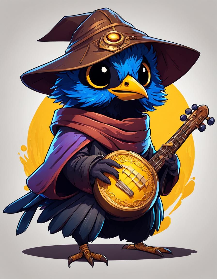 Tiny Kenku Bard - D&D - AI Generated Artwork - NightCafe Creator