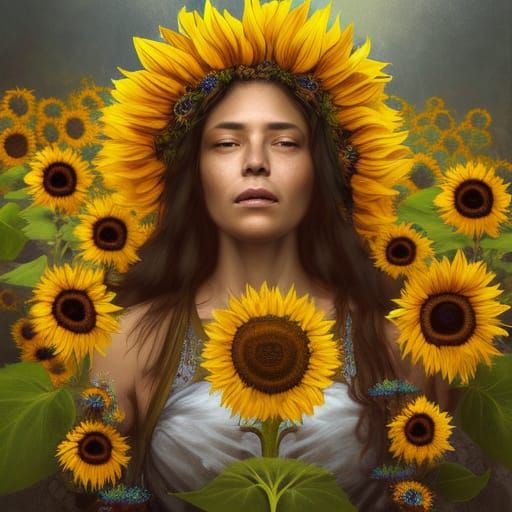 sunflower crown