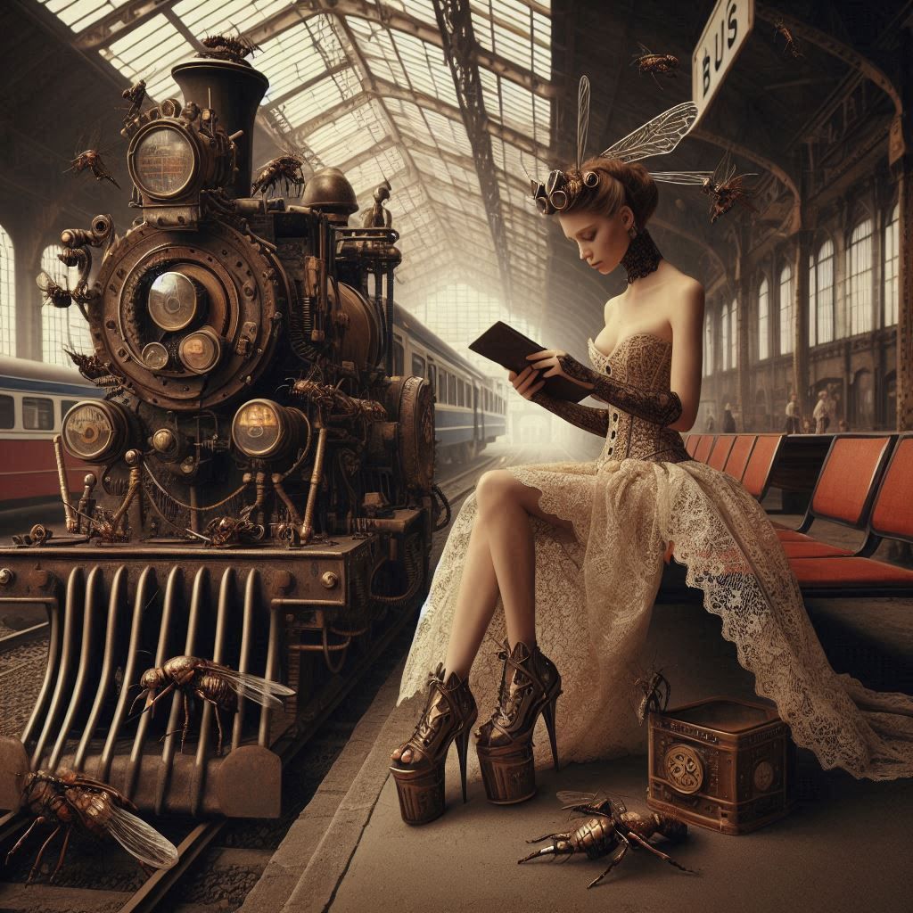 Waiting for the train