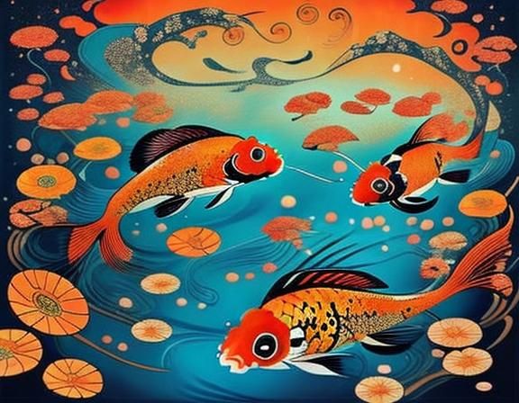 Koi in a Pond 4, 1.5