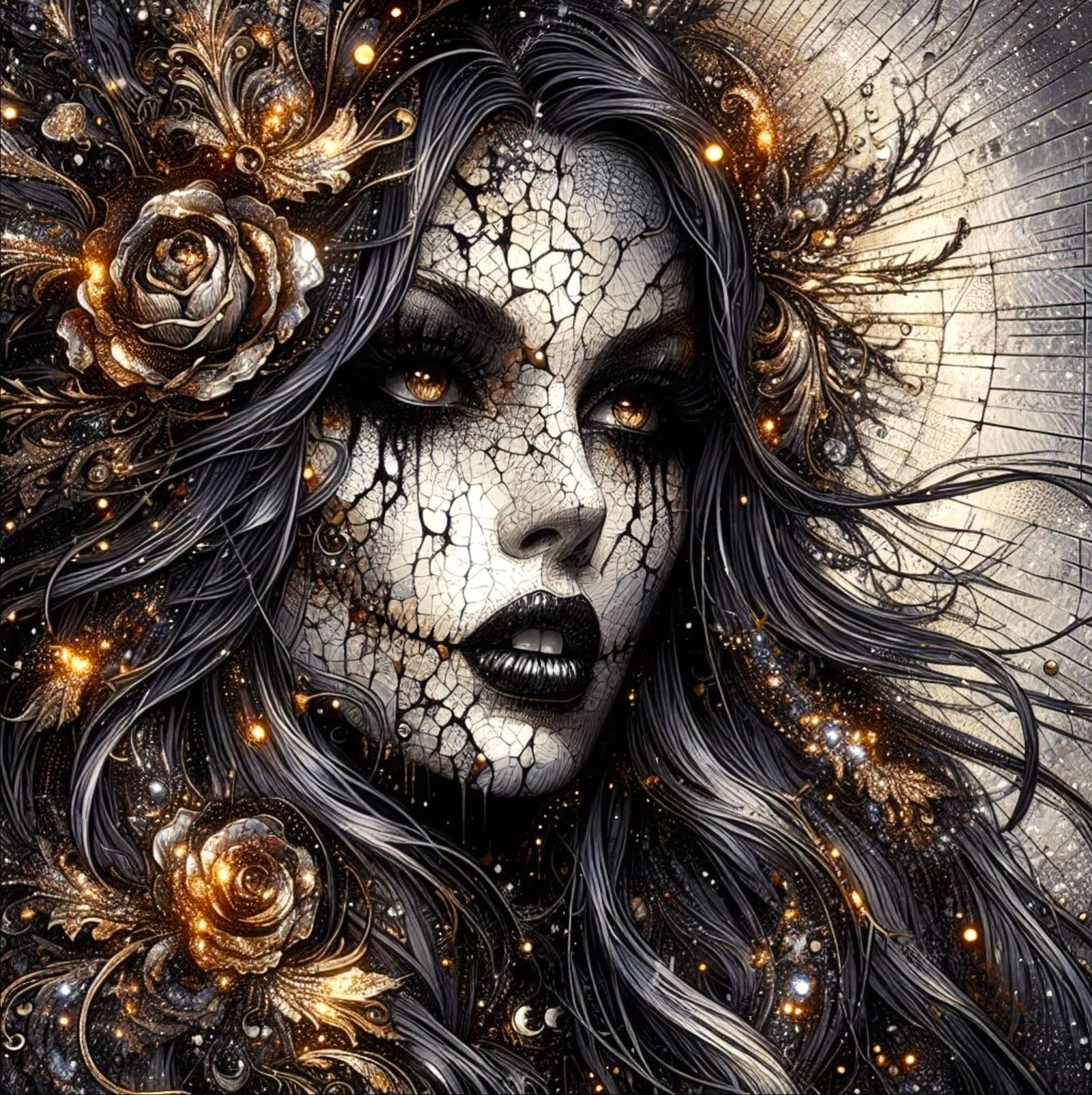 Gorgeous Golden Goth Girl