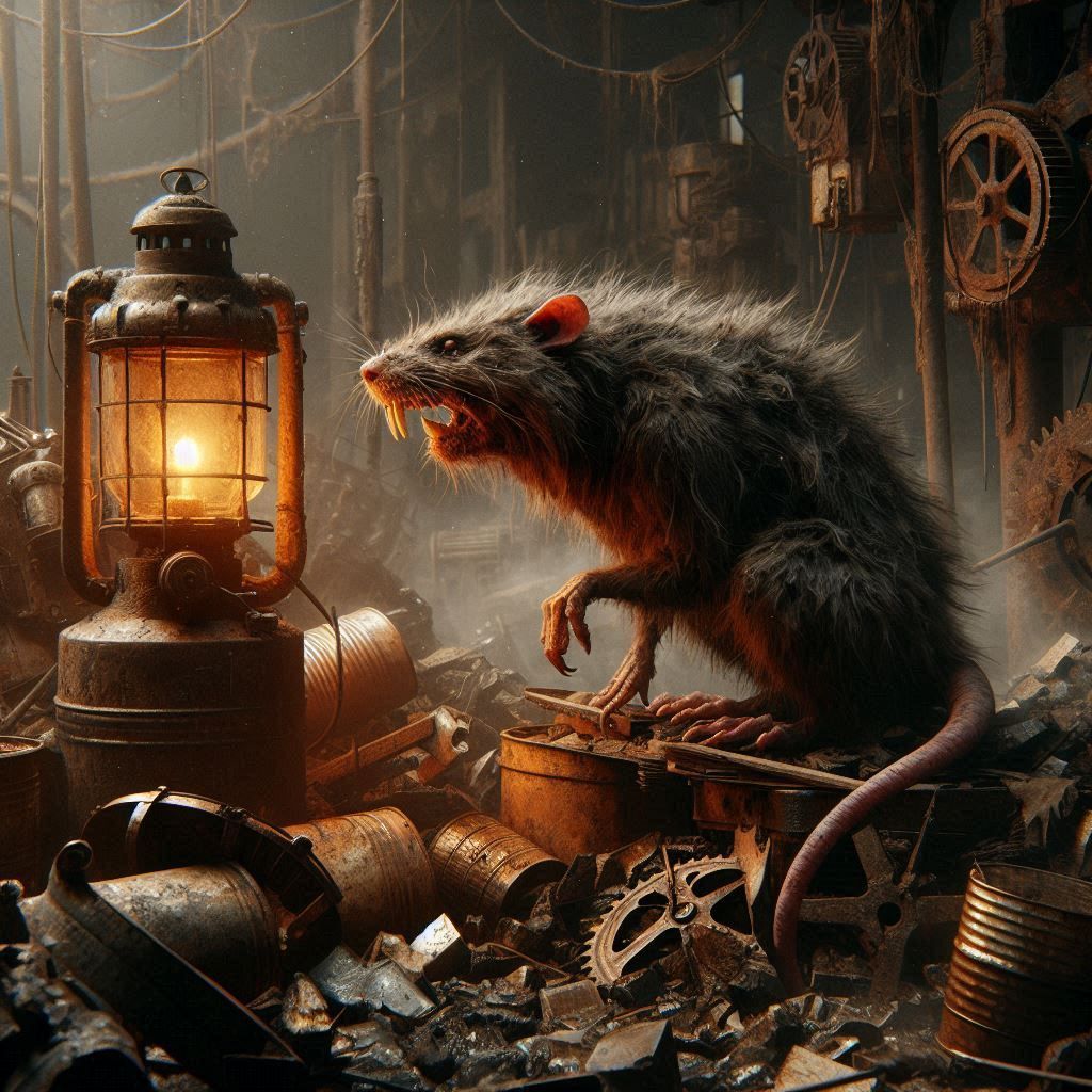 Rat scavenging for food