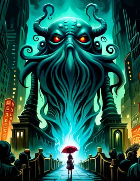 Cthulhu rising - AI Generated Artwork - NightCafe Creator