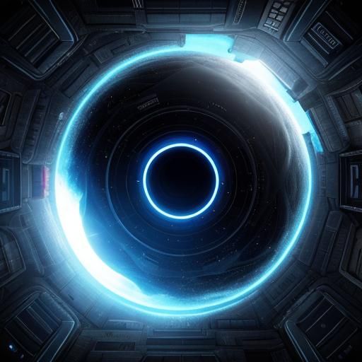 A portal in the Dyson Sphere opens beneath your ship