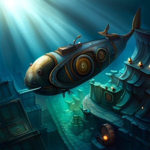 The N.S.S. Dolphin Deep sea exploration vehicle uncovers a lost city