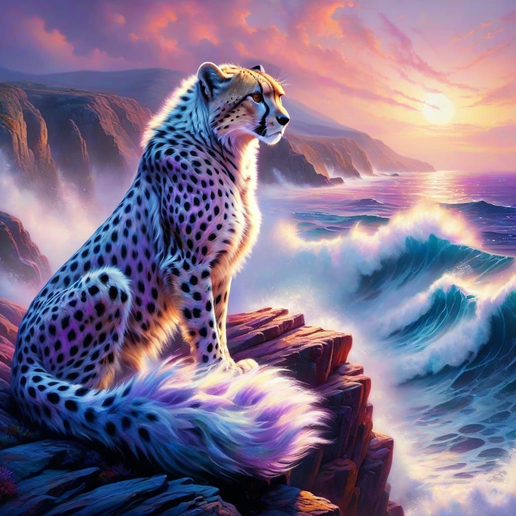 Cheetah at the cliffs