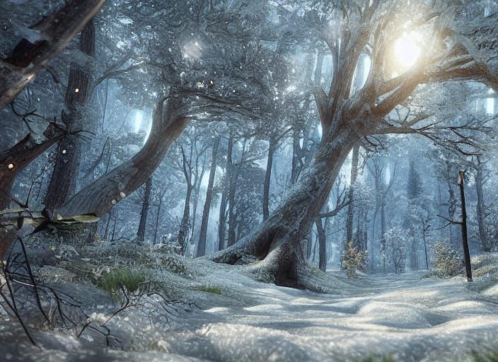 Snowy forest.  undefined