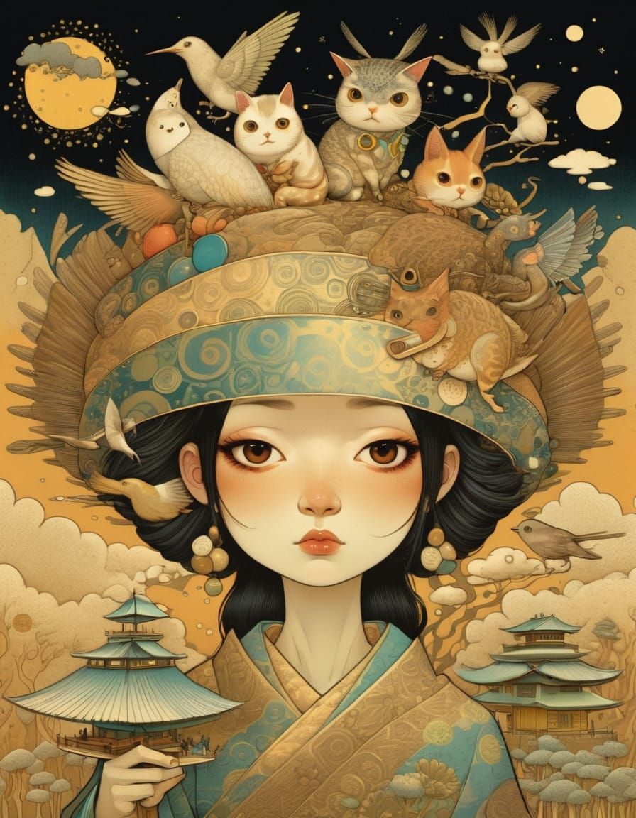 A Delicate Coconut in a Vibrant Artistic Style