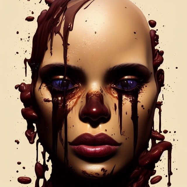 Chocolate face melting