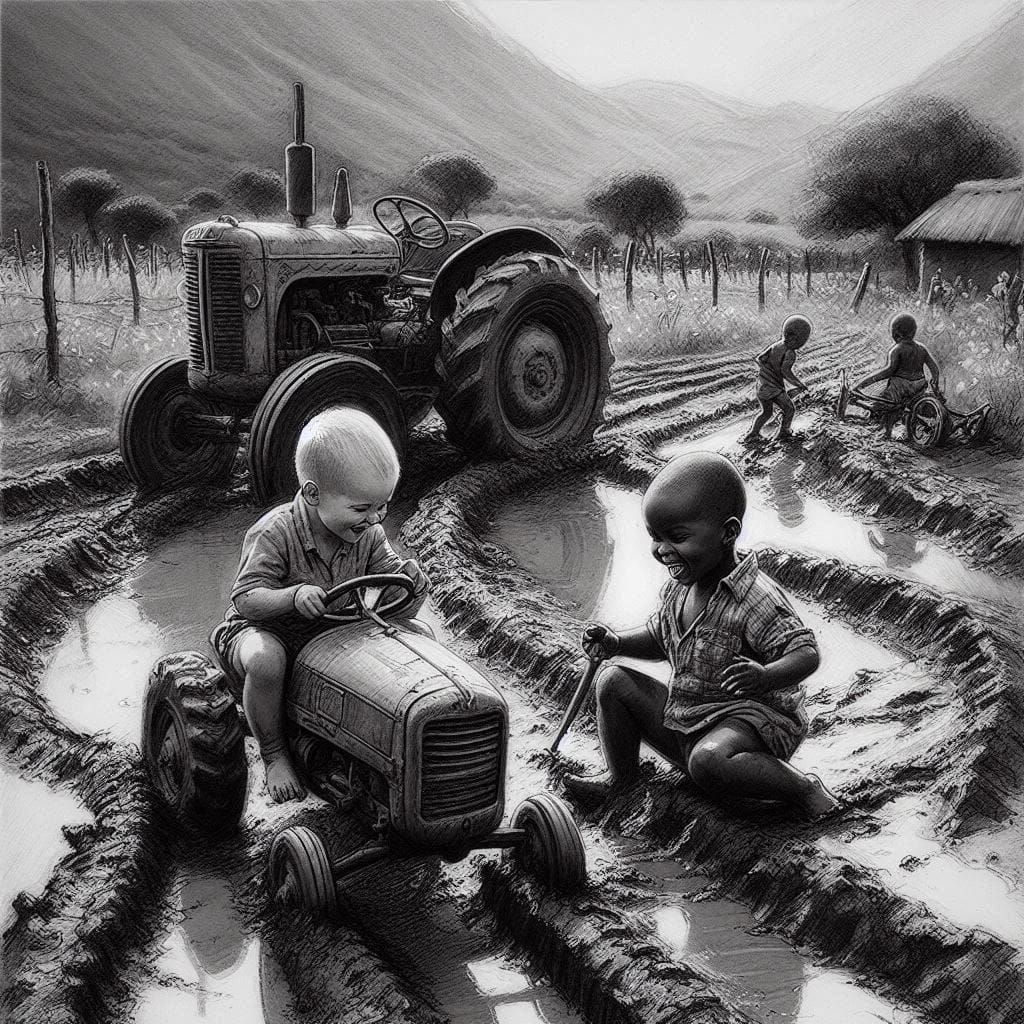 1959 South Africa. Black & White in Black & White