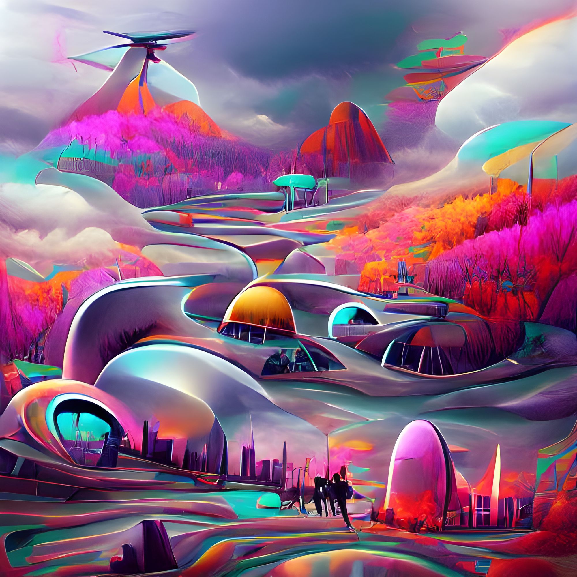 Prints Art & Collectibles AI Generated Art Mountains to Heaven ...