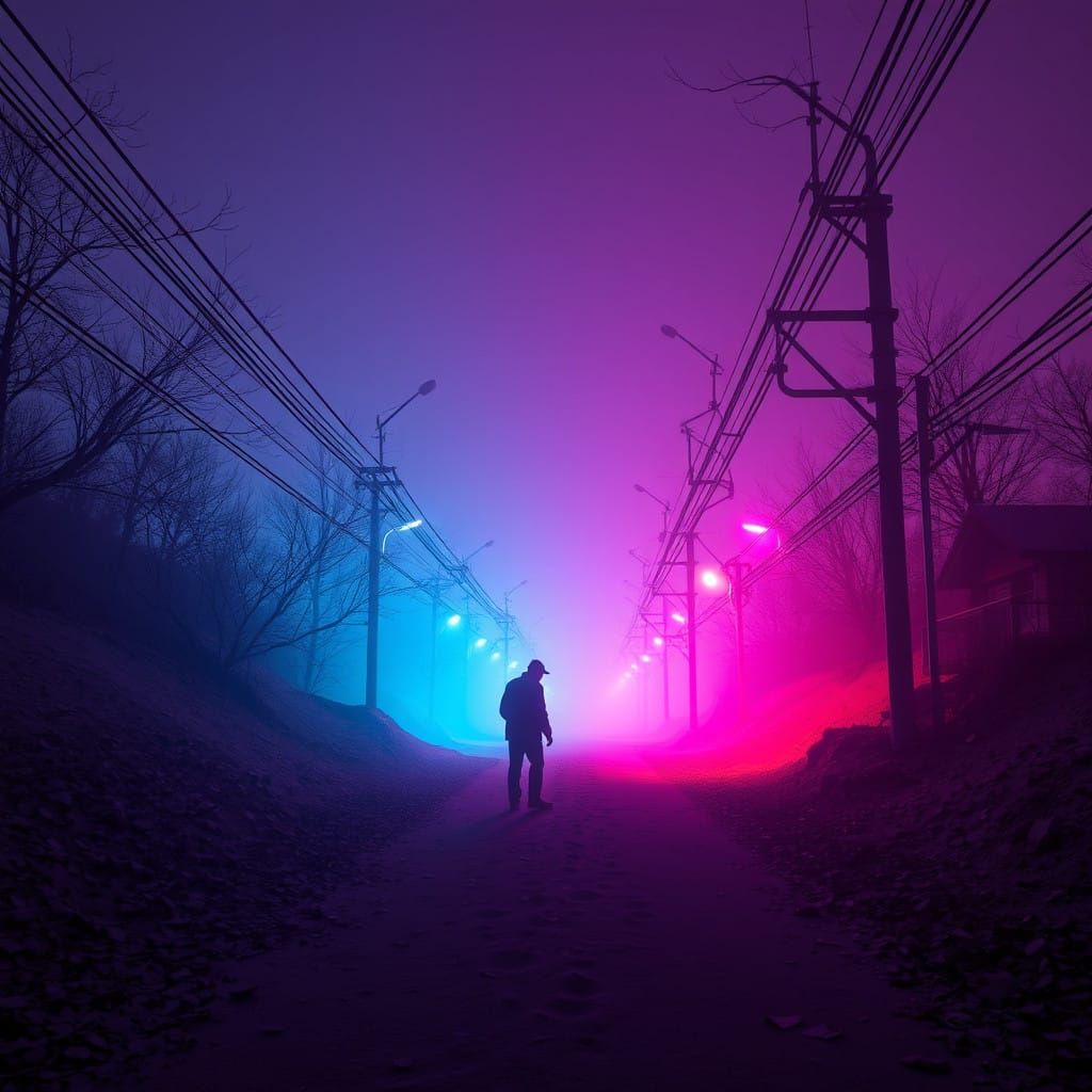 Hasidic Man in Haste: Urban Street Scene