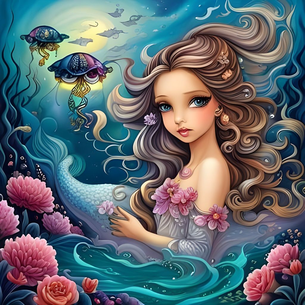 A Mermaid’s Garden  by @Gavvie