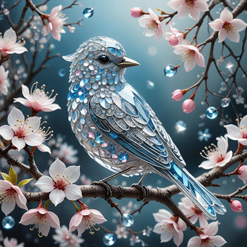 Blue Bird of Spring Happiness   by @Melanie Rhoades 