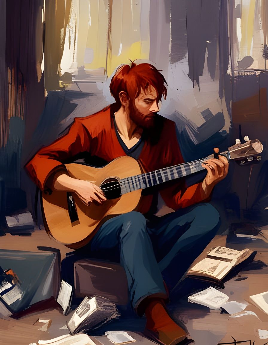 Hipster Minstrel - AI Generated Artwork - NightCafe Creator