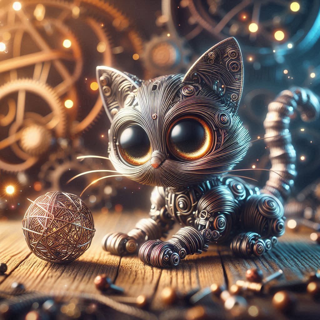 Wired and Twisted Kitten