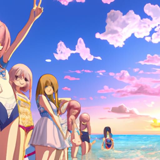 Cute beach girls