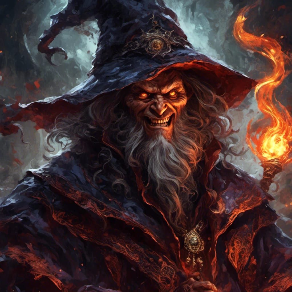 A evil monstrous wizard  <lora:Cursed:1.0> 