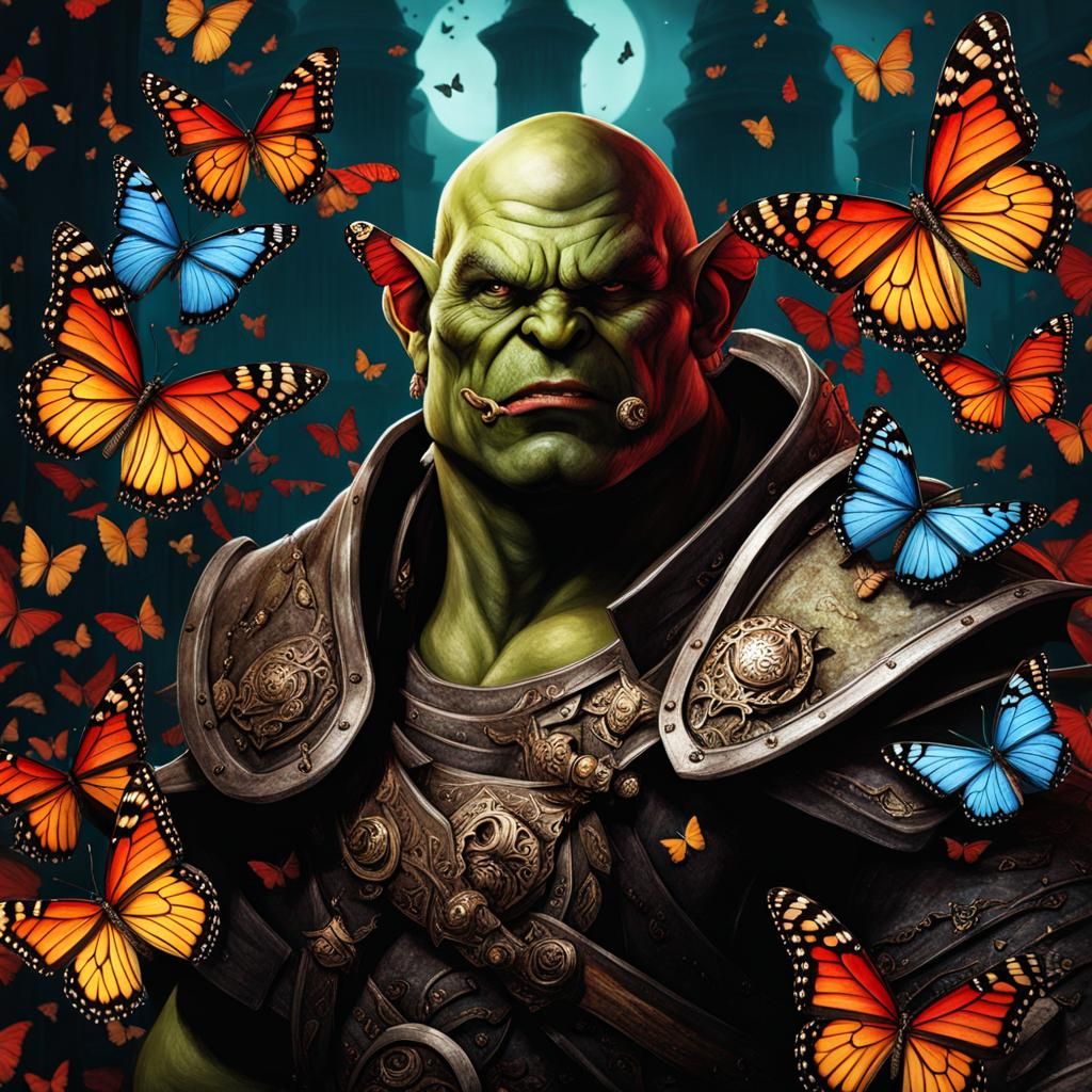 Orc and butterflies 