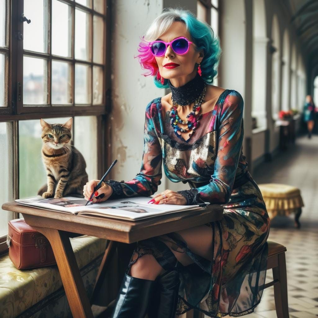 Glamorous Fashion Icon in Exquisite Attire