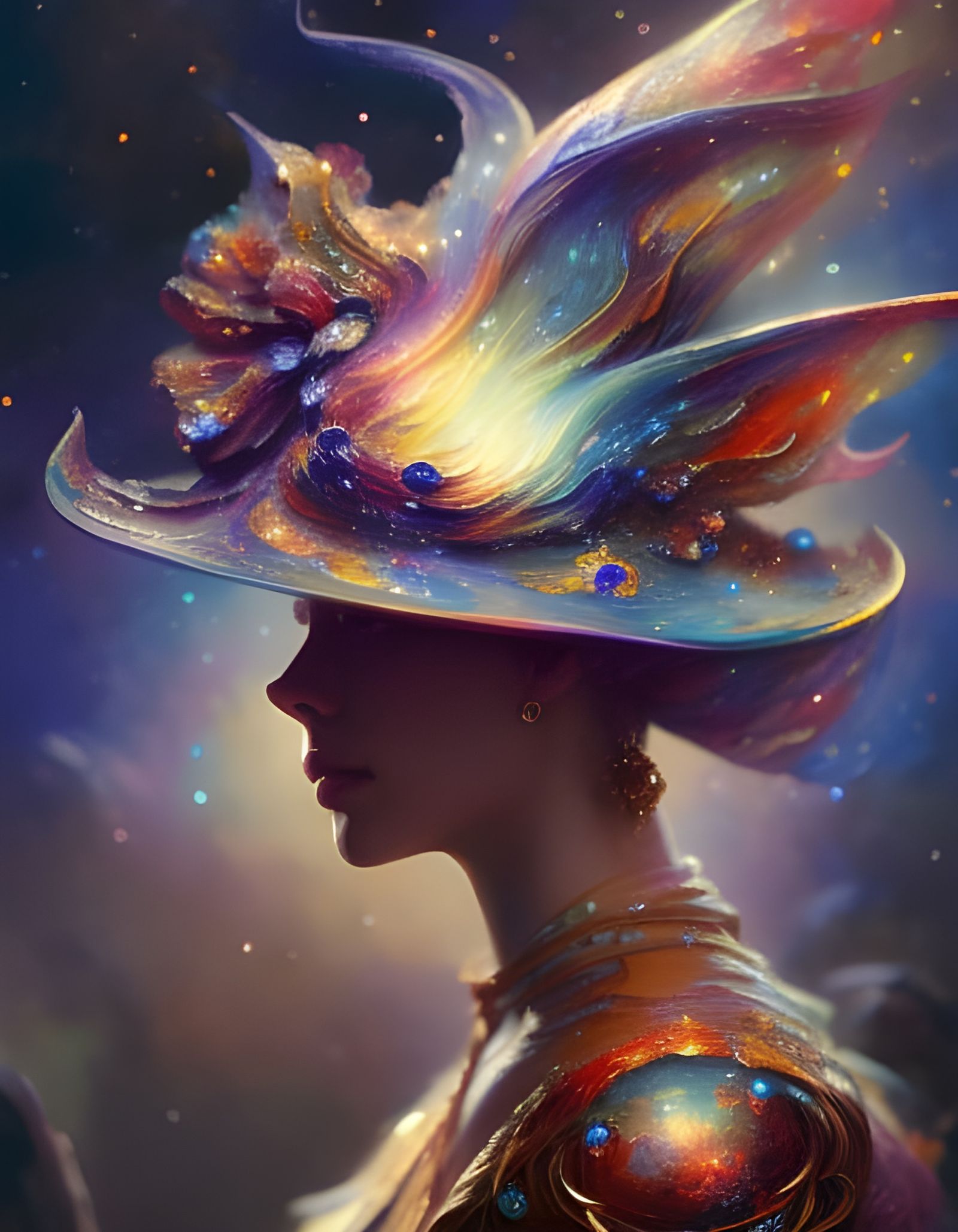 Celestial Witch's Hat  by @JXDoodles