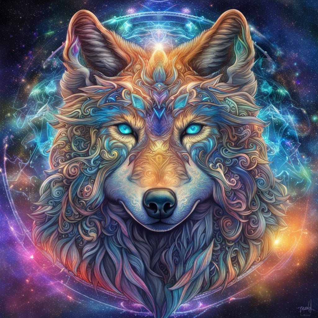 Cosmic autism wolf l - AI Generated Artwork - NightCafe Creator