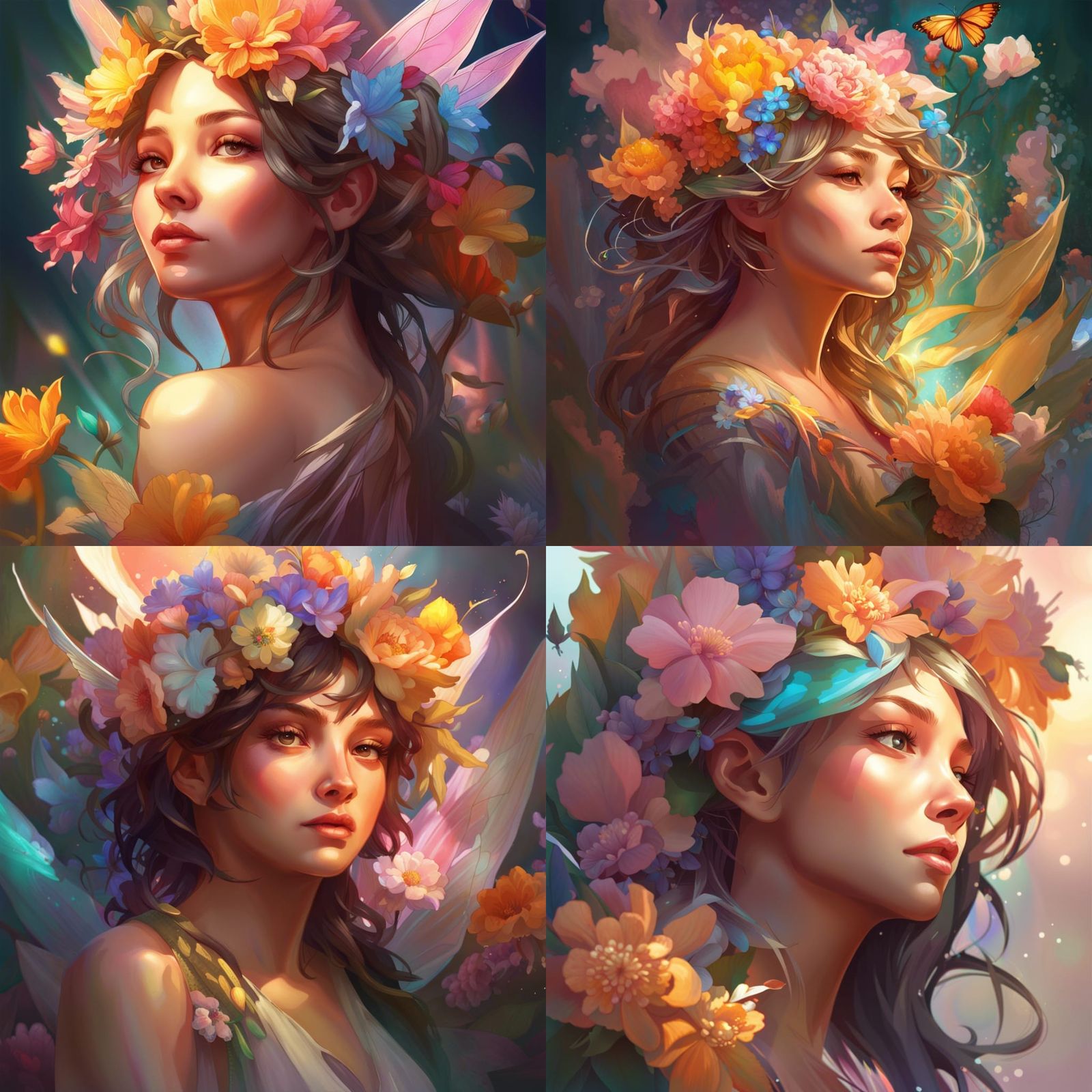 Fairy of Flowers - AI Generated Artwork - NightCafe Creator