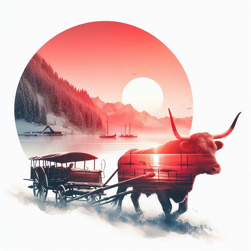 Winter Sleigh Bull