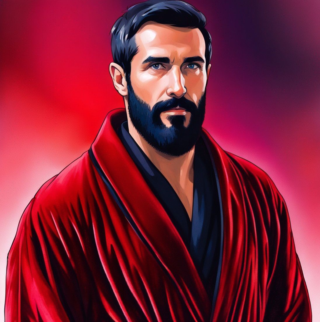 A handsome bearded man