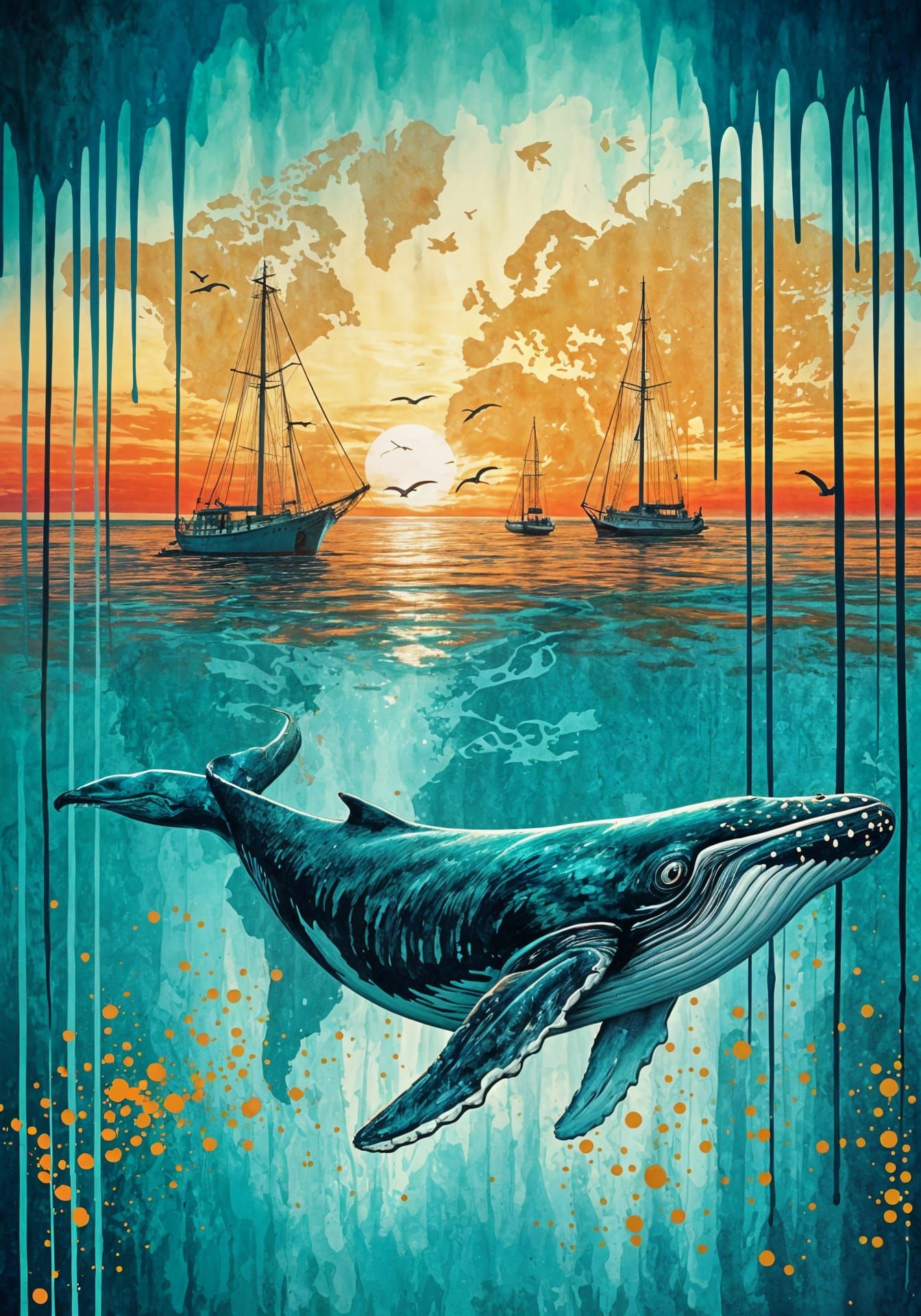 Sailing the world on a map made of clouds and dreams  by @Havping