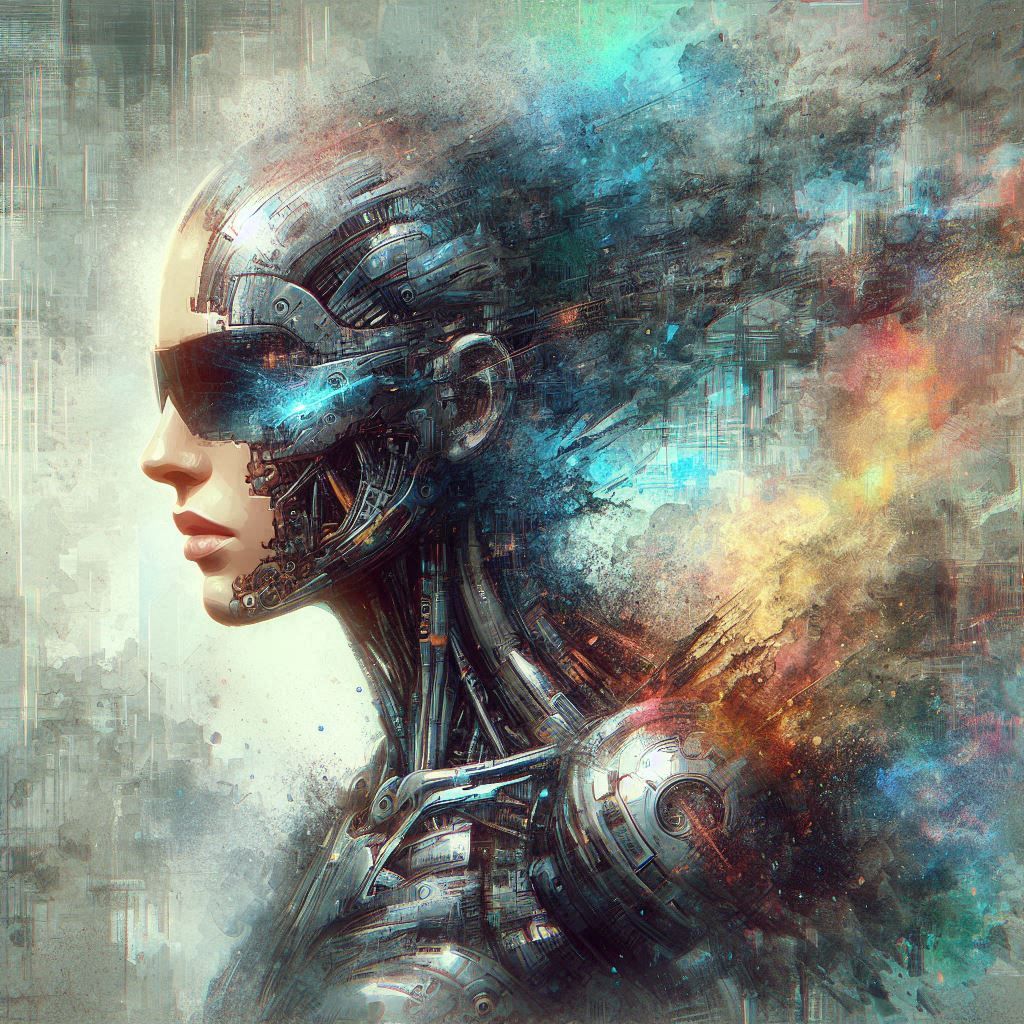 double exposure beautiful fantasy DALL-E 3 portrait landscap...