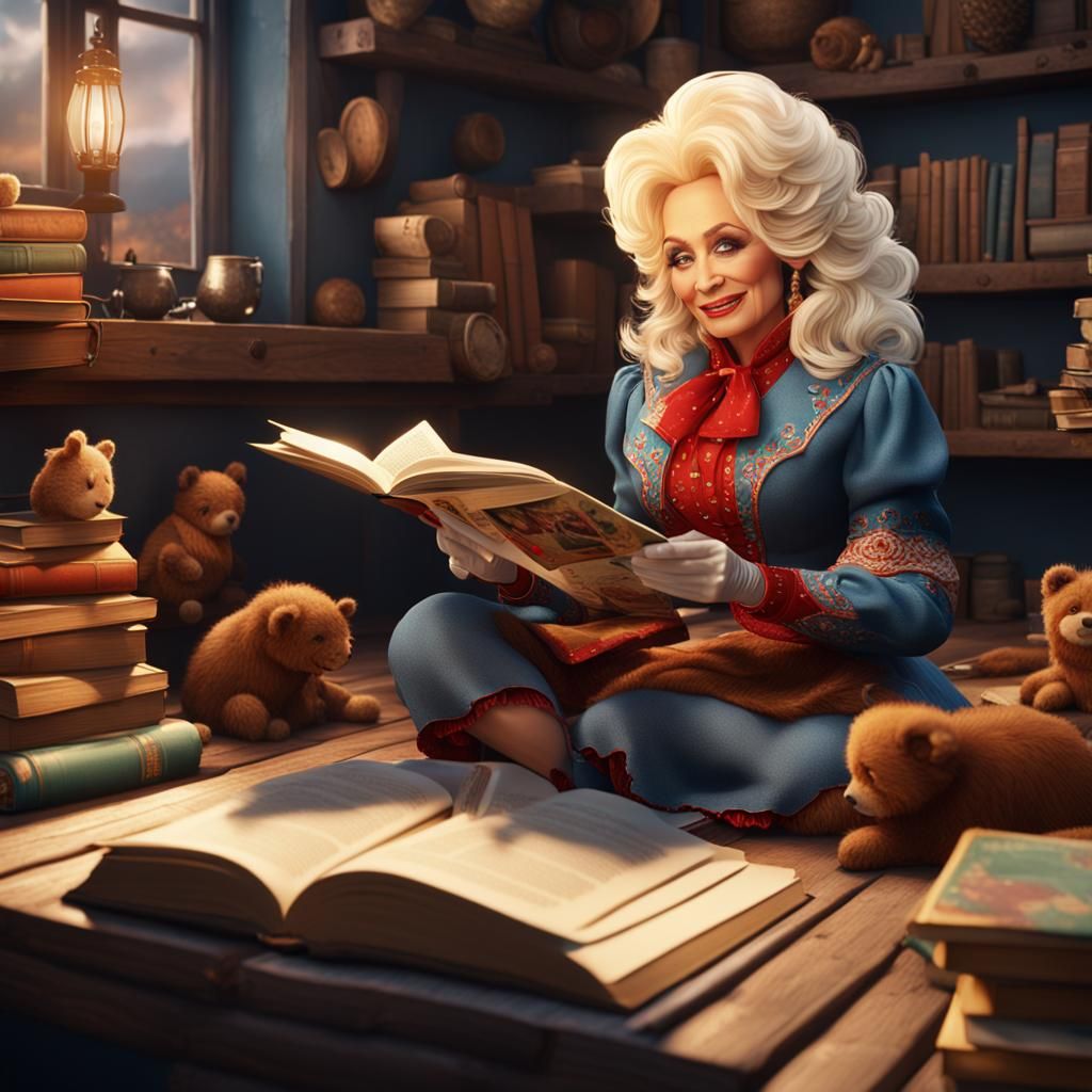 Dolly Parton reading books to children