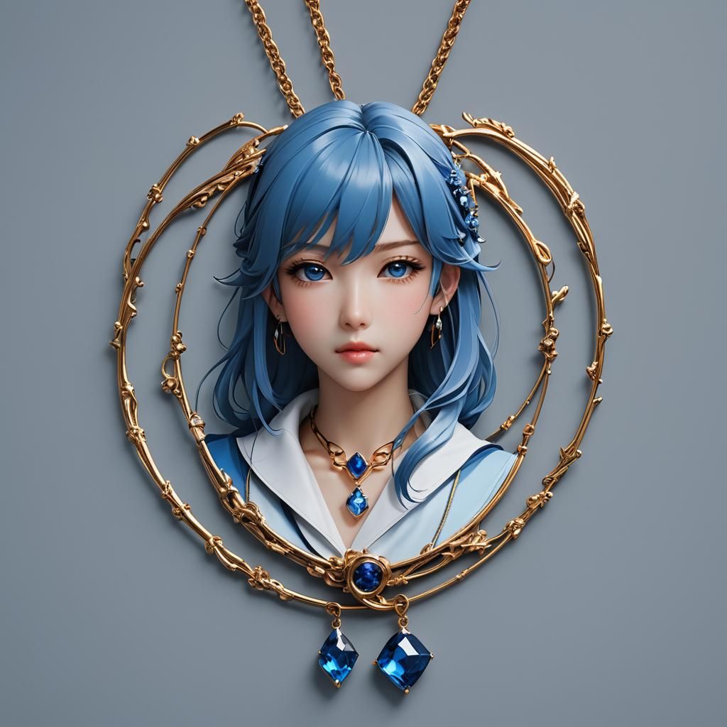 Create beautiful and stunning blue colour pendant