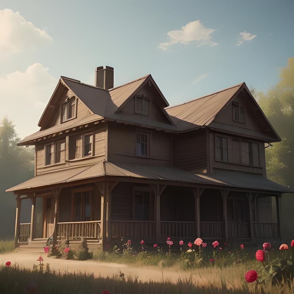 wooden prairie house